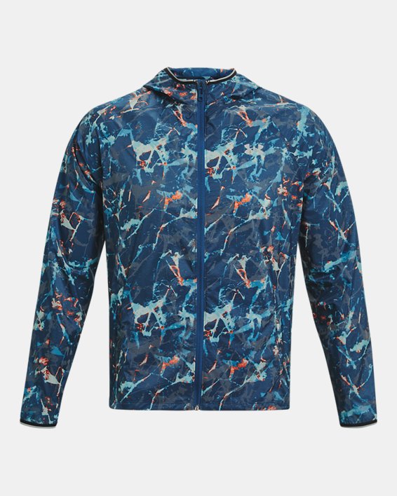 Men's UA Storm OutRun The Cold Jacket in Blue image number 15